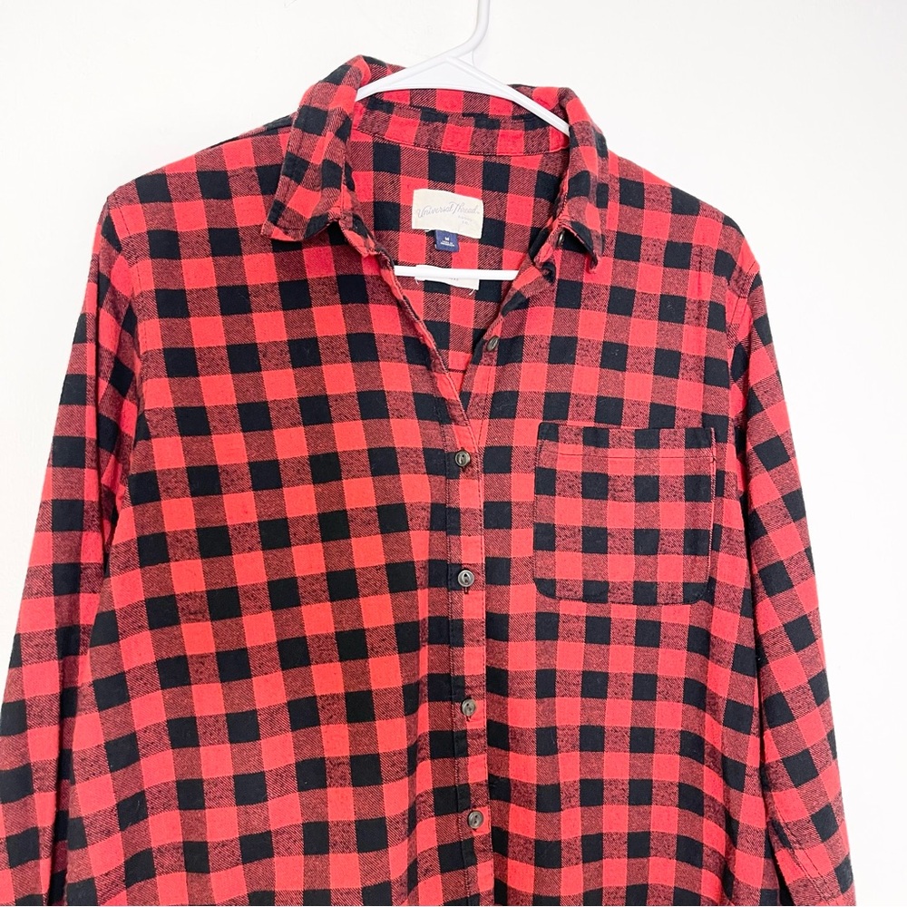 Universal Thread Buffalo Check Plaid Flannel Butt… - image 4